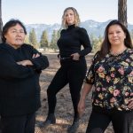 From left: Marlene Doney, Business Division chair at Blackfeet Community College; Morgan Slemberger, director of UM’s Women’s Entrepreneurship & Leadership; and Dacia Whitworth, College of Business instructor at Salish Kootenai College. (Credit: Google Impact Challenge)