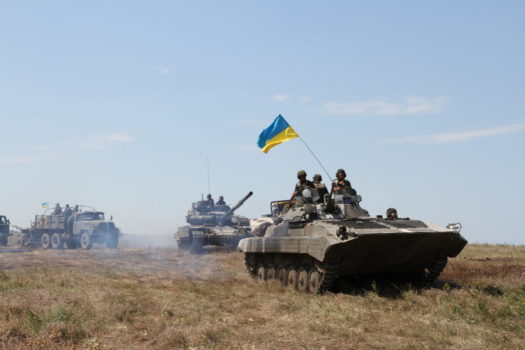 Women band together and take up arms in Ukraine as the war intensifies. (Credit: Flickr)