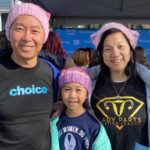 Sophia Yen (right) has made it a mission to bring her daughters, including Stephanie, 12, and husband, Steven Ko, to women's marches. (Image courtesy of Yen)