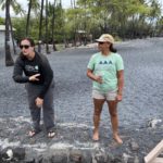 Rebecca Most, left, and Lehua Kamaka bring two very different backgrounds to the Kiholo Royal Fishponds, where they have worked together to improve biodiversity of the pond. (Credit: Lucy Sheriff)